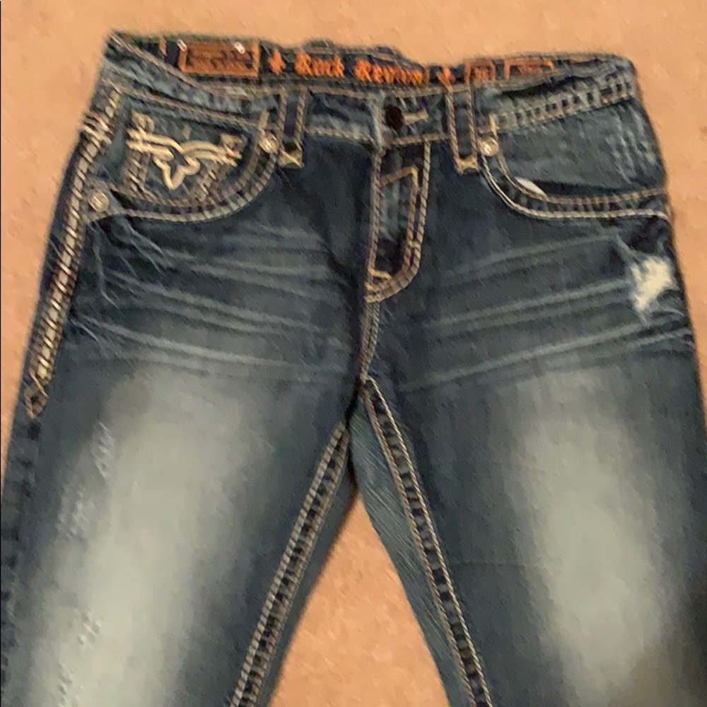 Men’s slim straight (Gary) rock revival jeans